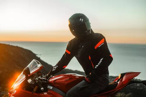 Geaca barbati Racing/Roadster Ixon vara Pulsion Air MS negru/alb/rosu
