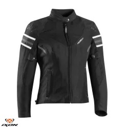 Geaca dama Racing/Roadster Ixon Ilana Evo LS negru/alb