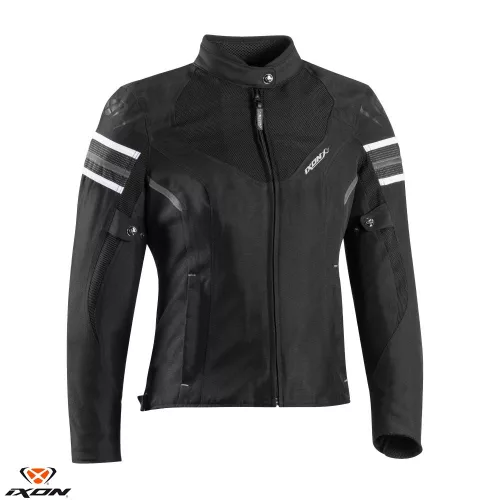 Geaca dama Racing/Roadster Ixon Ilana Evo LS negru/alb