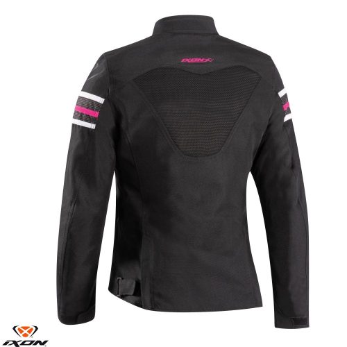 Geaca dama Racing/Roadster Ixon Ilana LS negru/fuchsia