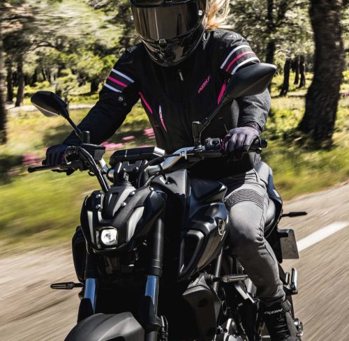 Geaca dama Racing/Roadster Ixon Ilana LS negru/fuchsia