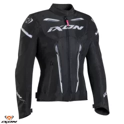   Geaca dama Racing/Roadster Ixon vara Striker AIR WPL LS negru/alb