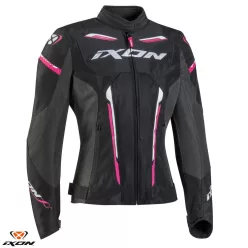   Geaca dama Racing/Roadster Ixon vara Striker AIR WPL LS negru/fuchsia
