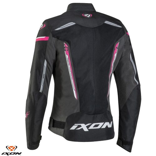 Geaca dama Racing/Roadster Ixon vara Striker AIR WPL LS negru/fuchsia