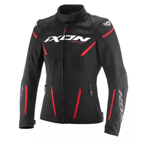 Geaca dama Racing/Roadster Ixon vara Striker 2 AIR WP LS negru/rosu