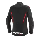 Geaca dama Racing/Roadster Ixon vara Striker 2 AIR WP LS negru/rosu