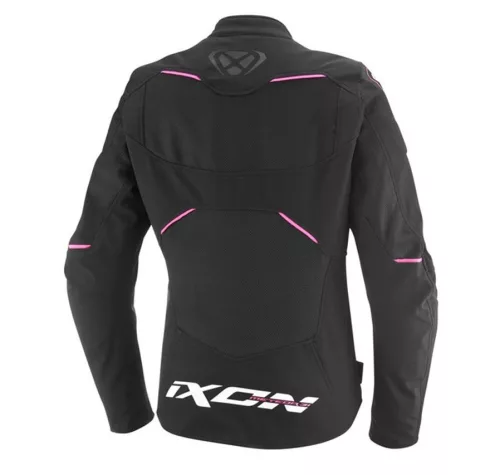 Geaca dama Racing/Roadster Ixon Meteor 31 LS negru/alb/roz