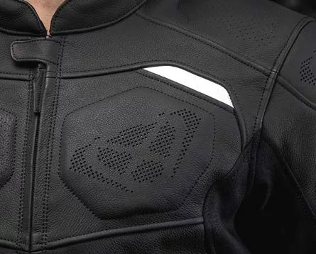 Geaca barbati piele Racing/Roadster Ixon vara Ceros negru