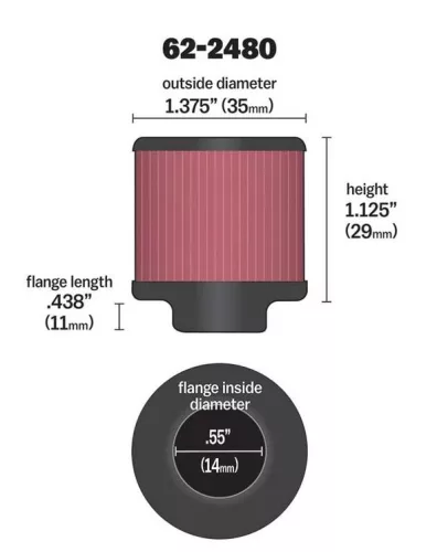 Filtru aer K&N 62-2480