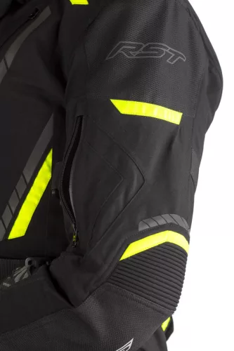 Geacă moto textil RST Pathfinder negru/galben fluo