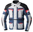 Geacă moto textil damă RST Pro Series Adventure-X argintiu/albastru/roșu