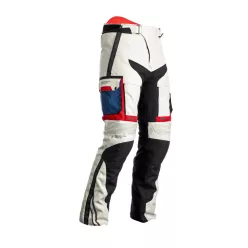   Pantaloni moto textil damă RST Pro Series Adventure-X alb gheață/albastru/roșu