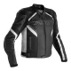 Geacă moto piele cu airbag RST Sabre negru/alb