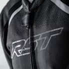 Geacă moto piele cu airbag RST Sabre negru/alb