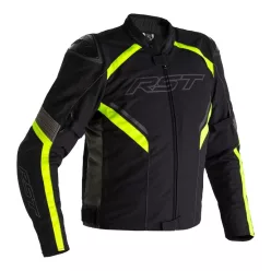 Geacă moto textil cu airbag RST Sabre negru/gri/galben fluo