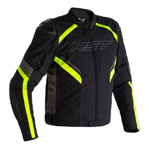 Geacă moto textil cu airbag RST Sabre negru/gri/galben fluo