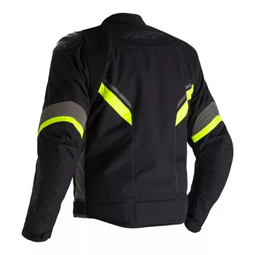 Geacă moto textil cu airbag RST Sabre negru/gri/galben fluo