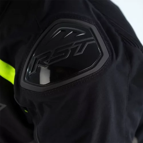 Geacă moto textil cu airbag RST Sabre negru/gri/galben fluo