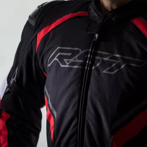 Geacă moto textil RST Sabre negru/alb/roșu