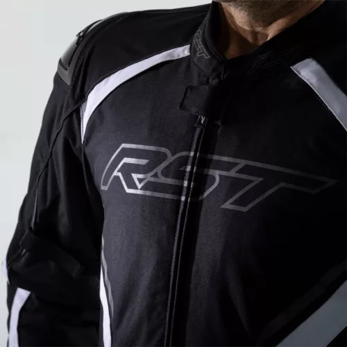 Geacă moto textil RST Sabre negru/alb