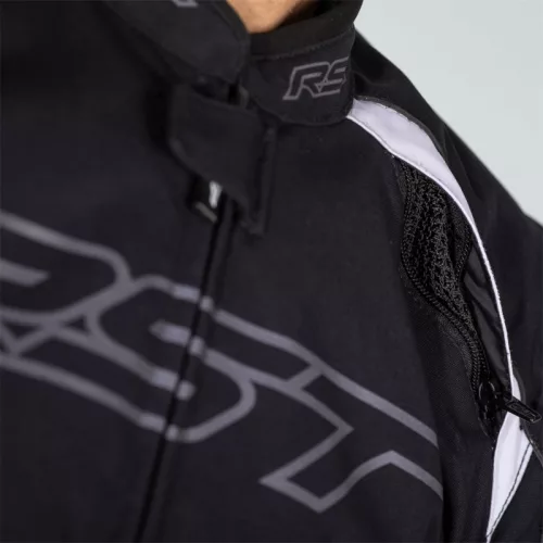 Geacă moto textil RST Sabre negru/alb