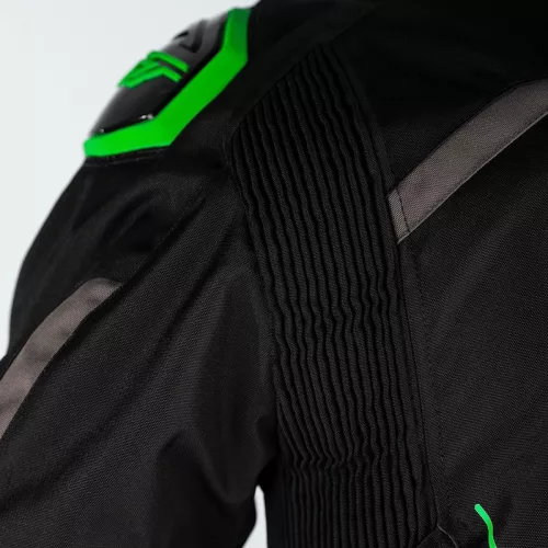 Geacă moto textil RST S-1 negru/gri/verde fluo