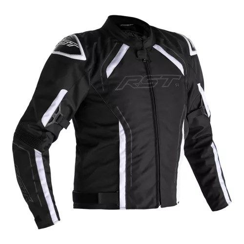 Geacă moto textil RST S-1 negru/alb