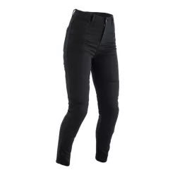 Blugi moto damă RST Jegging picior scurt negru