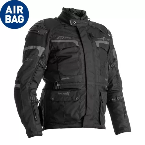 Geacă moto textil cu airbag RST Adventure-X negru