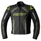 Geacă moto piele RST S1 galben fluo