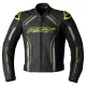 Geacă moto piele RST S1 galben fluo