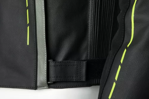 Geacă moto piele RST S1 galben fluo