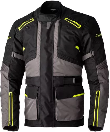 Geacă moto textil RST Endurance negru/gri/galben fluo