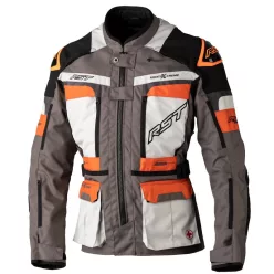  Geacă moto textil RST Pro Series Adventure-Xtreme Race Dept gri/alb gheață/portocaliu
