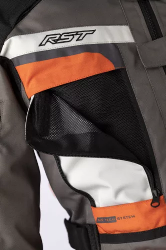 Geacă moto textil RST Pro Series Adventure-Xtreme Race Dept gri/alb gheață/portocaliu