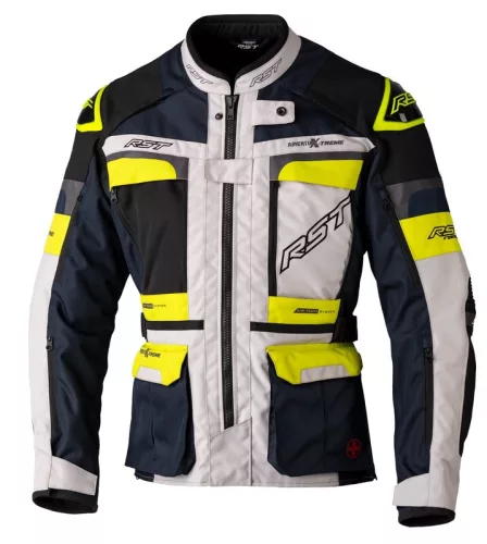 Geacă moto textil RST Pro Series Adventure-Xtreme Race Dept argintiu/bleumarin/galben