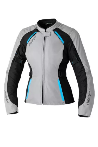 Geacă moto textil damă RST Ava argintiu/negru/albastru