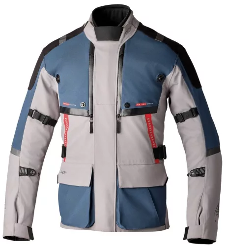 Geacă moto textil RST Pro Series Vulcan argintiu/albastru