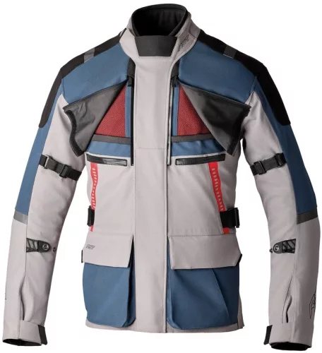 Geacă moto textil RST Pro Series Vulcan argintiu/albastru