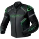Geacă moto piele RST S1 D3O negru/verde fluo