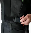 Geacă moto piele RST S1 D3O negru/verde fluo