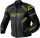 Geacă moto piele RST S1 D3O negru/galben fluo