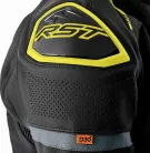 Geacă moto piele RST S1 D3O negru/galben fluo