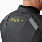 Geacă moto piele RST S1 D3O negru/galben fluo