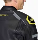 Geacă moto piele RST S1 D3O negru/galben fluo