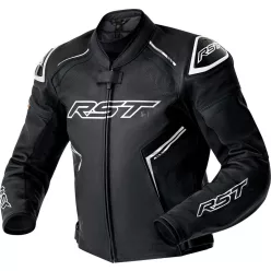 Geacă moto piele RST S1 D3O negru/alb