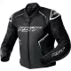 Geacă moto piele RST S1 D3O negru/alb