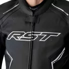 Geacă moto piele RST S1 D3O negru/alb