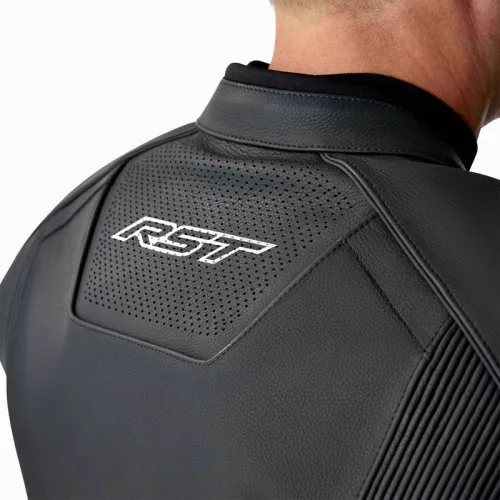Geacă moto piele RST S1 D3O negru/alb