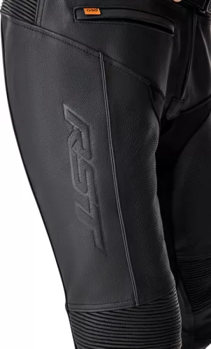 Pantaloni moto piele RST T2 D3O negru
